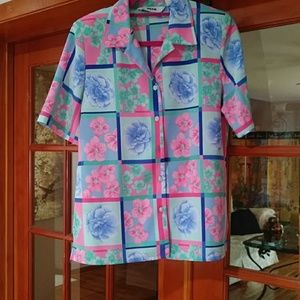 Alia flower print blouse